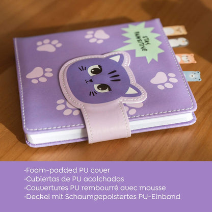 Caderno Acolchoado Liso Gato BACK2FUN