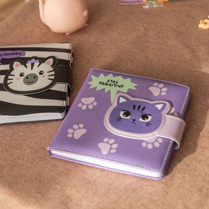 Caderno Acolchoado Liso Gato BACK2FUN