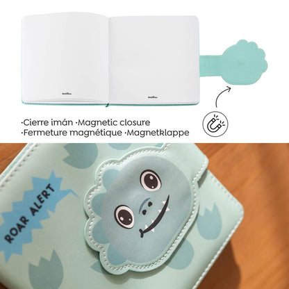Caderno Acolchoado Liso Dino BACK2FUN
