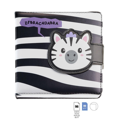 Caderno Acolchoado Liso Zebra BACK2FUN