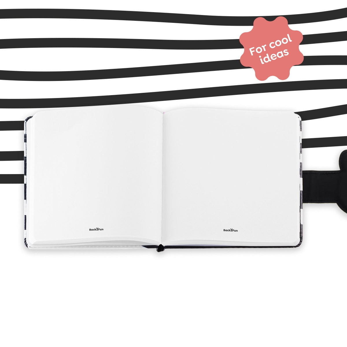 Caderno Acolchoado Liso Zebra BACK2FUN