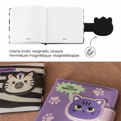Caderno Acolchoado Liso Zebra BACK2FUN