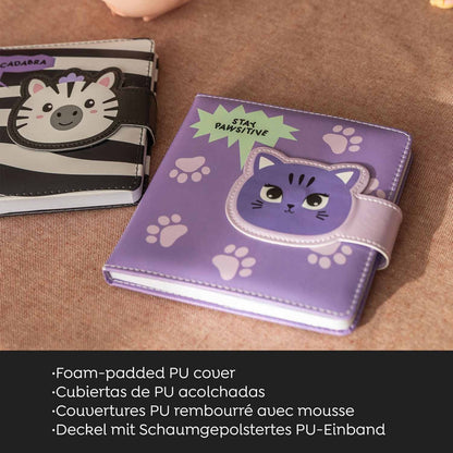 Caderno Acolchoado Liso Zebra BACK2FUN
