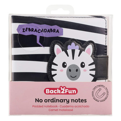 Caderno Acolchoado Liso Zebra BACK2FUN