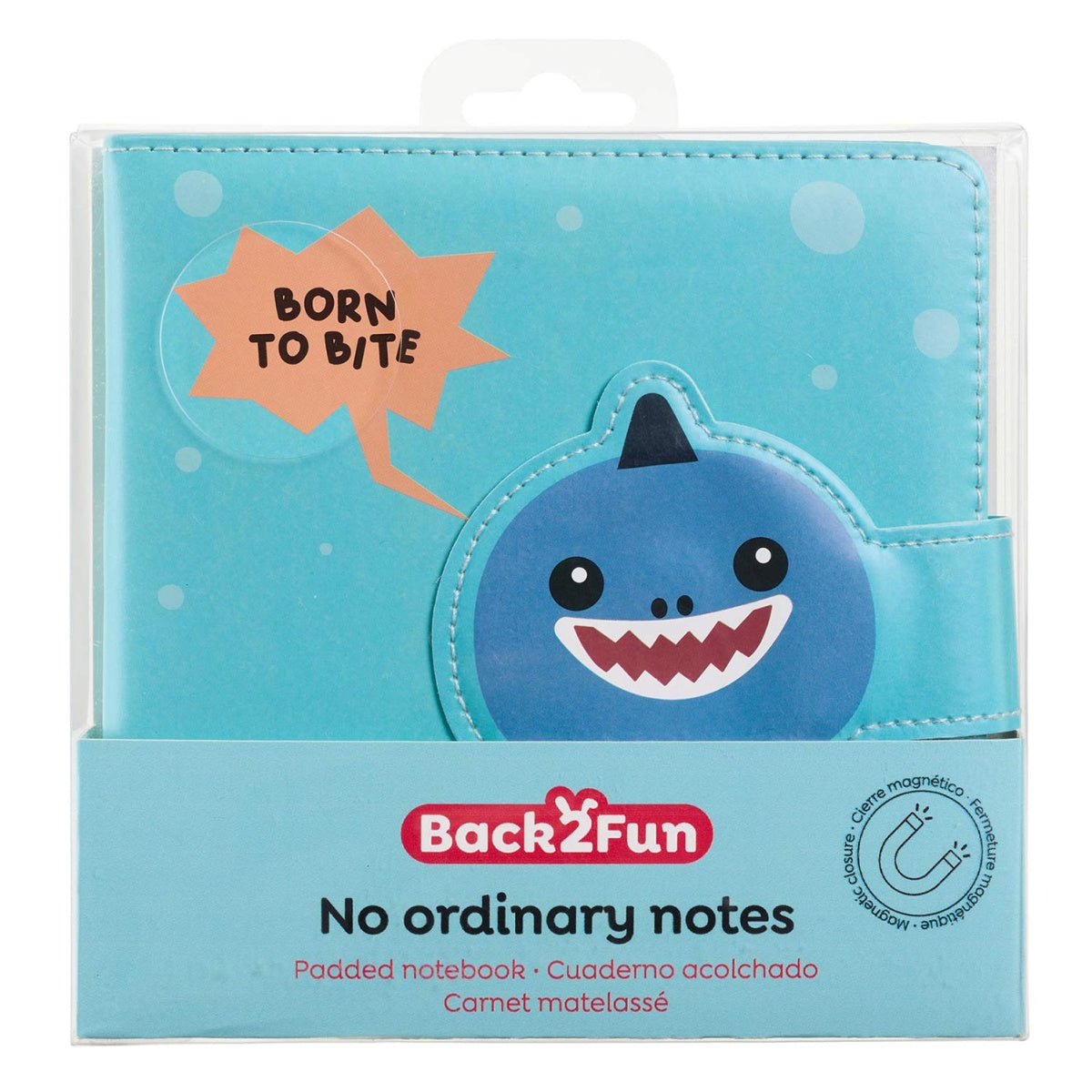 Caderno Acolchoado Liso Tubarão BACK2FUN