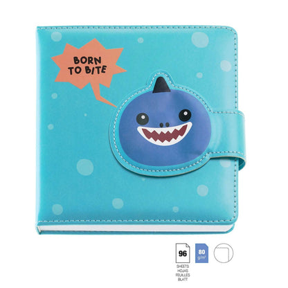 Caderno Acolchoado Liso Tubarão BACK2FUN