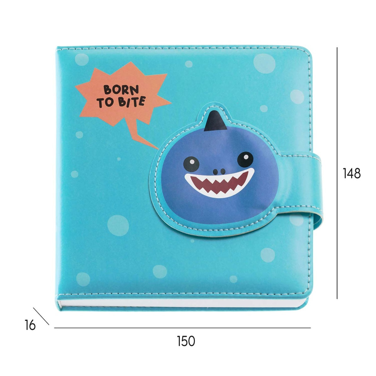 Caderno Acolchoado Liso Tubarão BACK2FUN