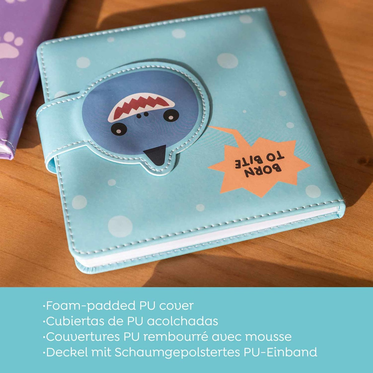 Caderno Acolchoado Liso Tubarão BACK2FUN