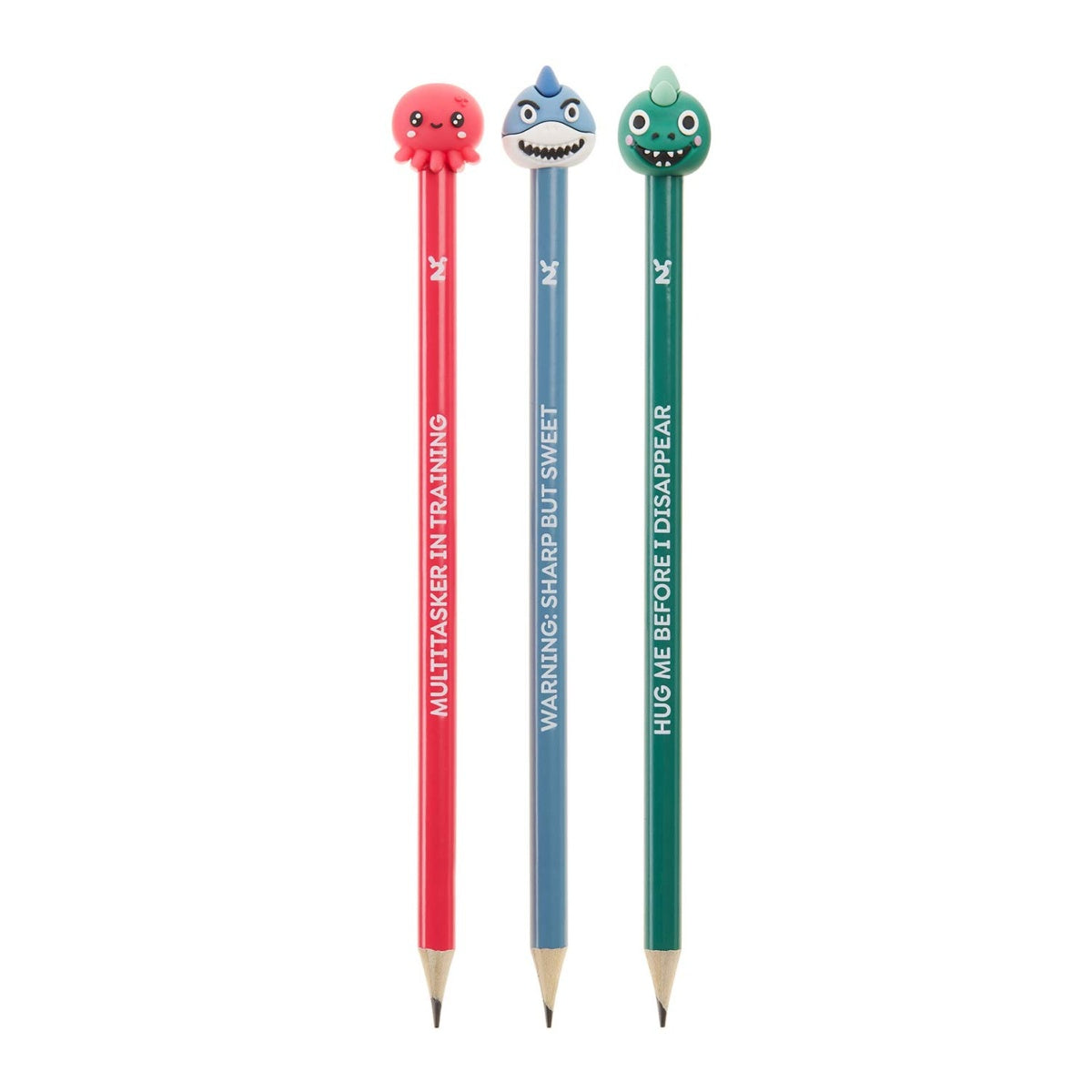Conjunto de 3 Lápis de Grafite Ocean Friends  BACK2FUN
