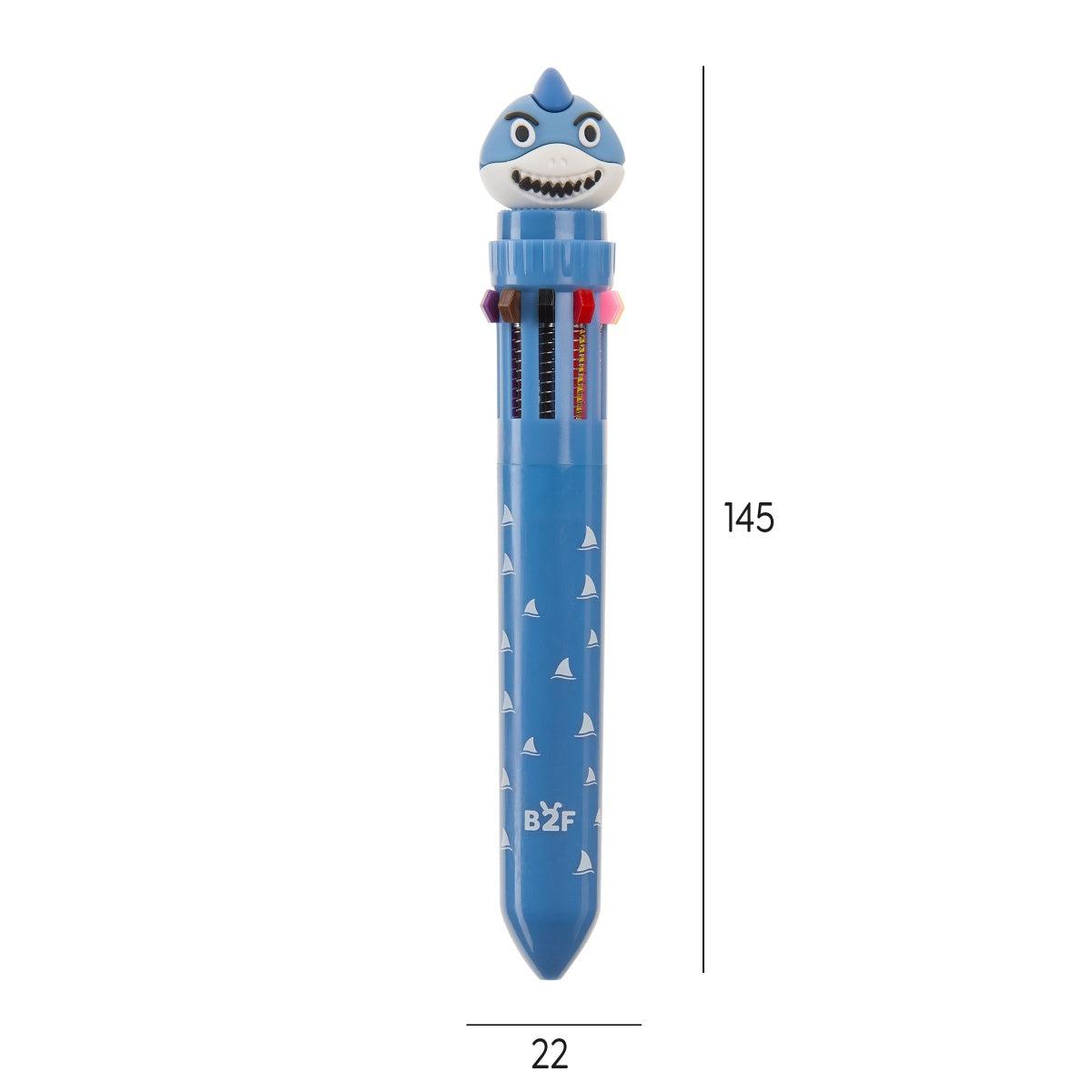 Esferográfica de 10 Cores Tubarão Azul – BACK2FUN