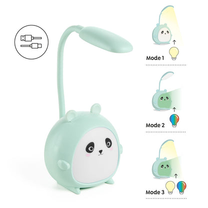 Candeeiro e Luz de Secretária LED BACK2FUN Panda Menta