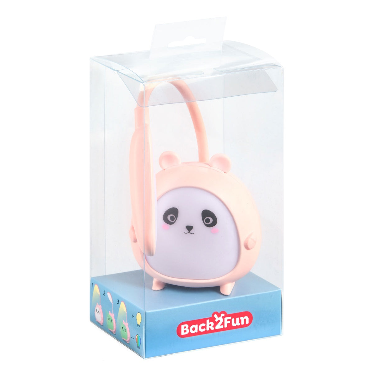 Candeeiro e Luz de Secretária LED BACK2FUN Panda Rosa