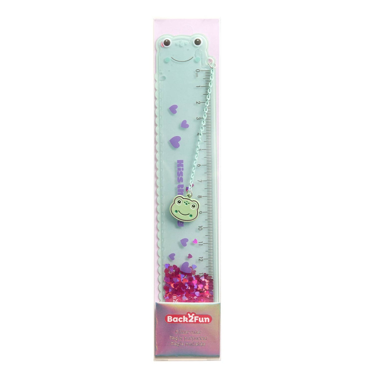 Régua BACK2FUN Glitter 15 cm Rã