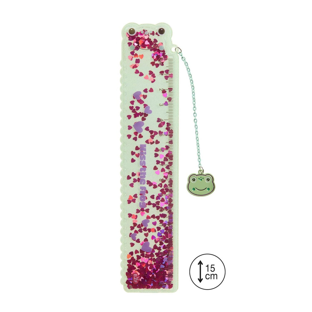 Régua BACK2FUN Glitter 15 cm Rã