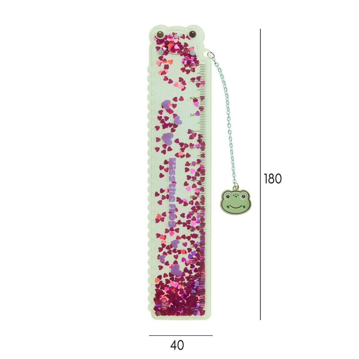 Régua BACK2FUN Glitter 15 cm Rã