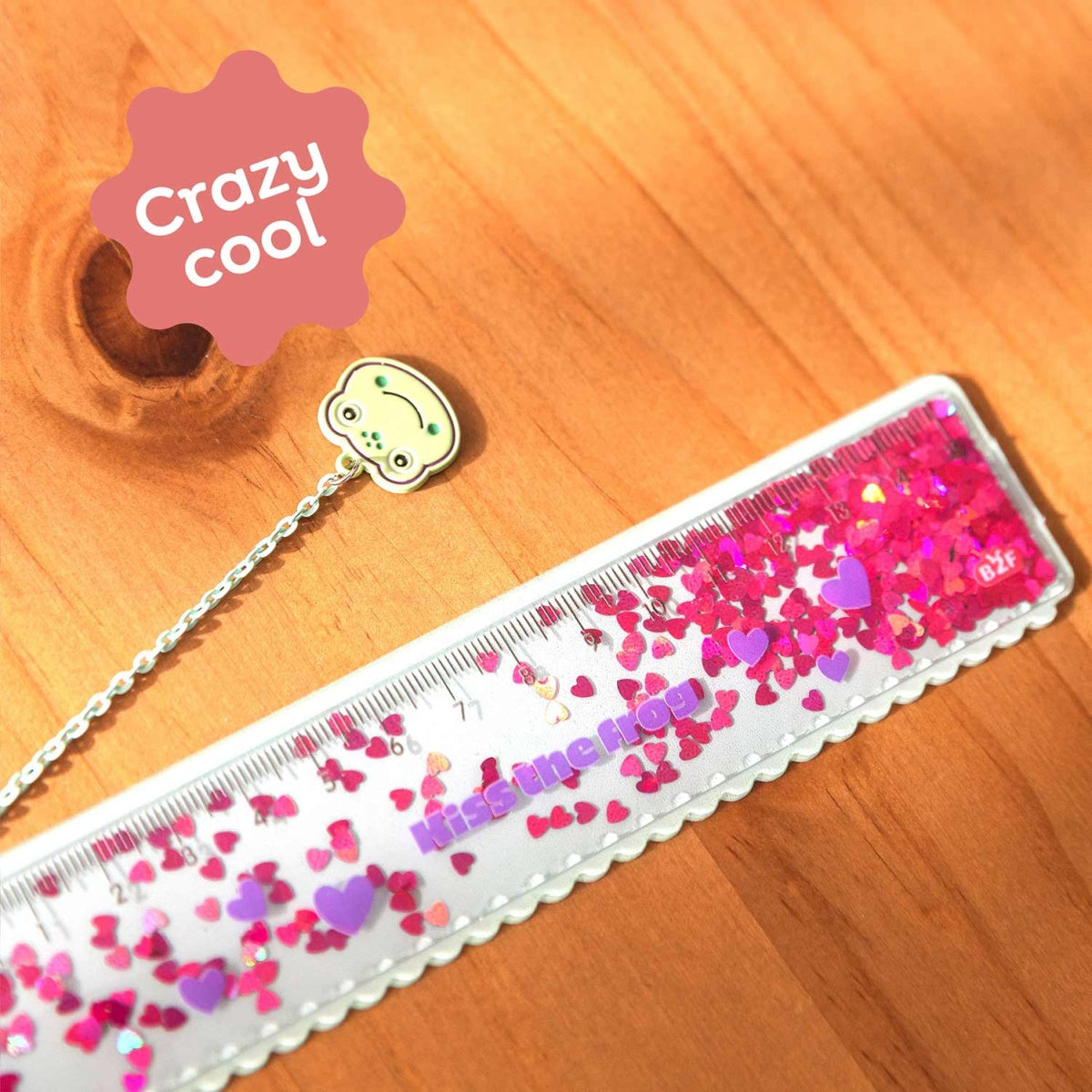 Régua BACK2FUN Glitter 15 cm Rã