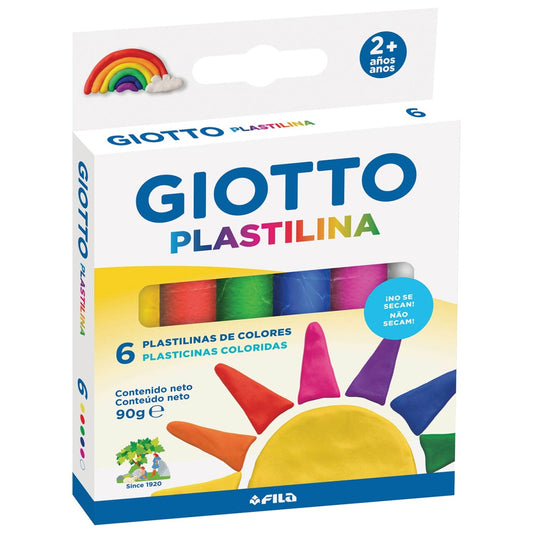 Plasticina Giotto Vegetal | Caixa com 6 Cores x 15g