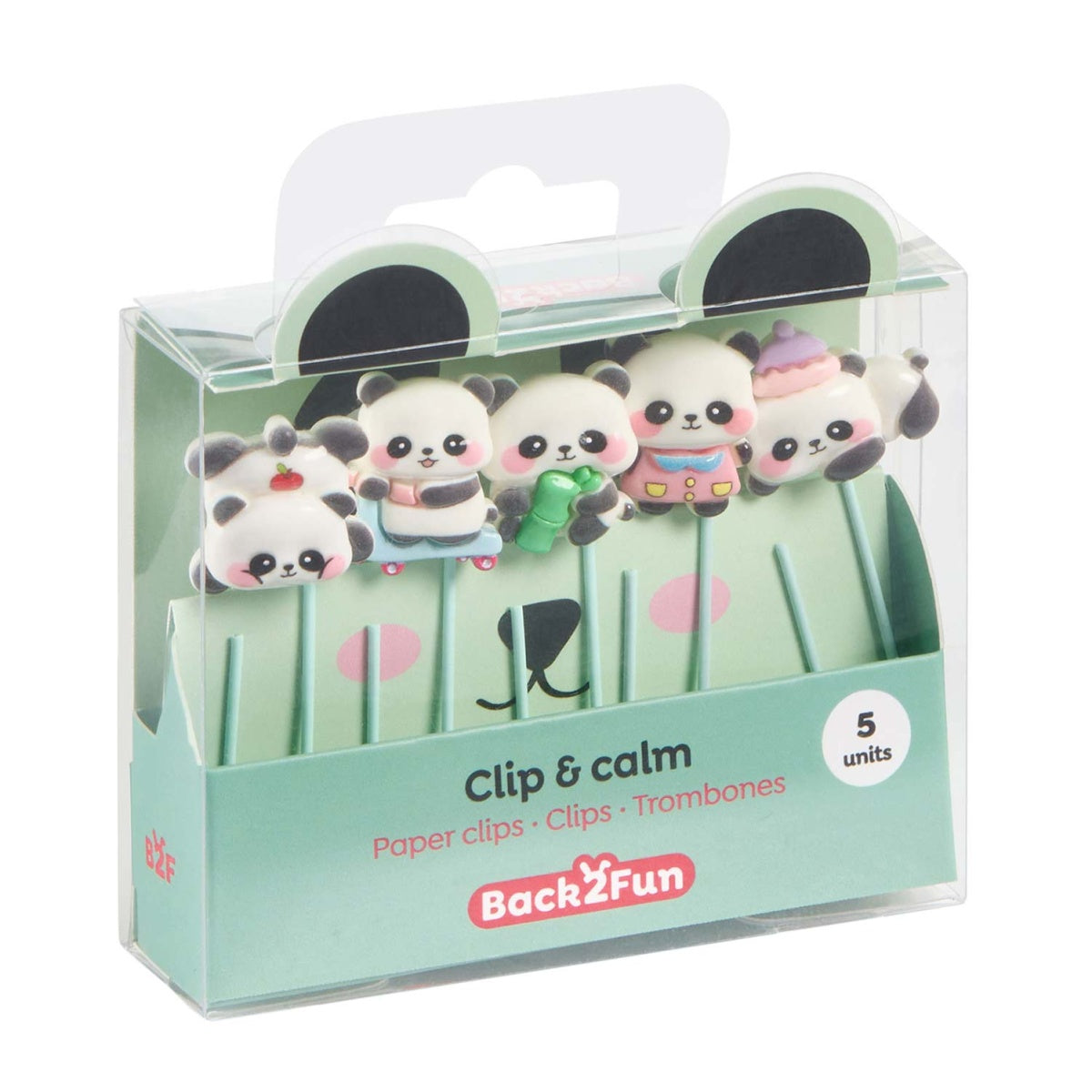 Conjunto de 5 Clips BACK2FUN Clip & Calm Panda