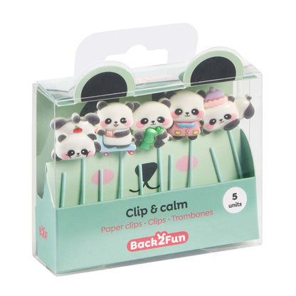 Conjunto de 5 Clips BACK2FUN Clip & Calm Panda