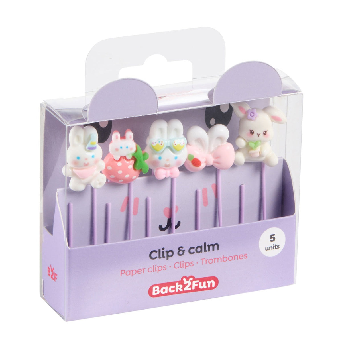 Conjunto de 5 Clips BACK2FUN Clip & Calm Coelho