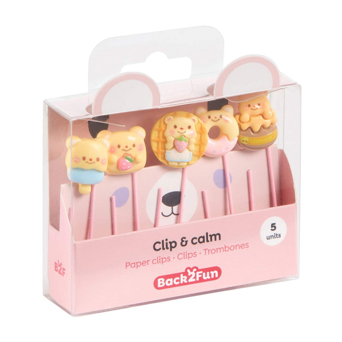 Conjunto de 5 Clips BACK2FUN Clip & Calm Urso