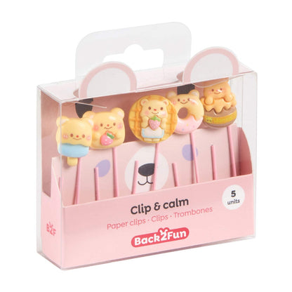 Conjunto de 5 Clips BACK2FUN Clip & Calm Urso