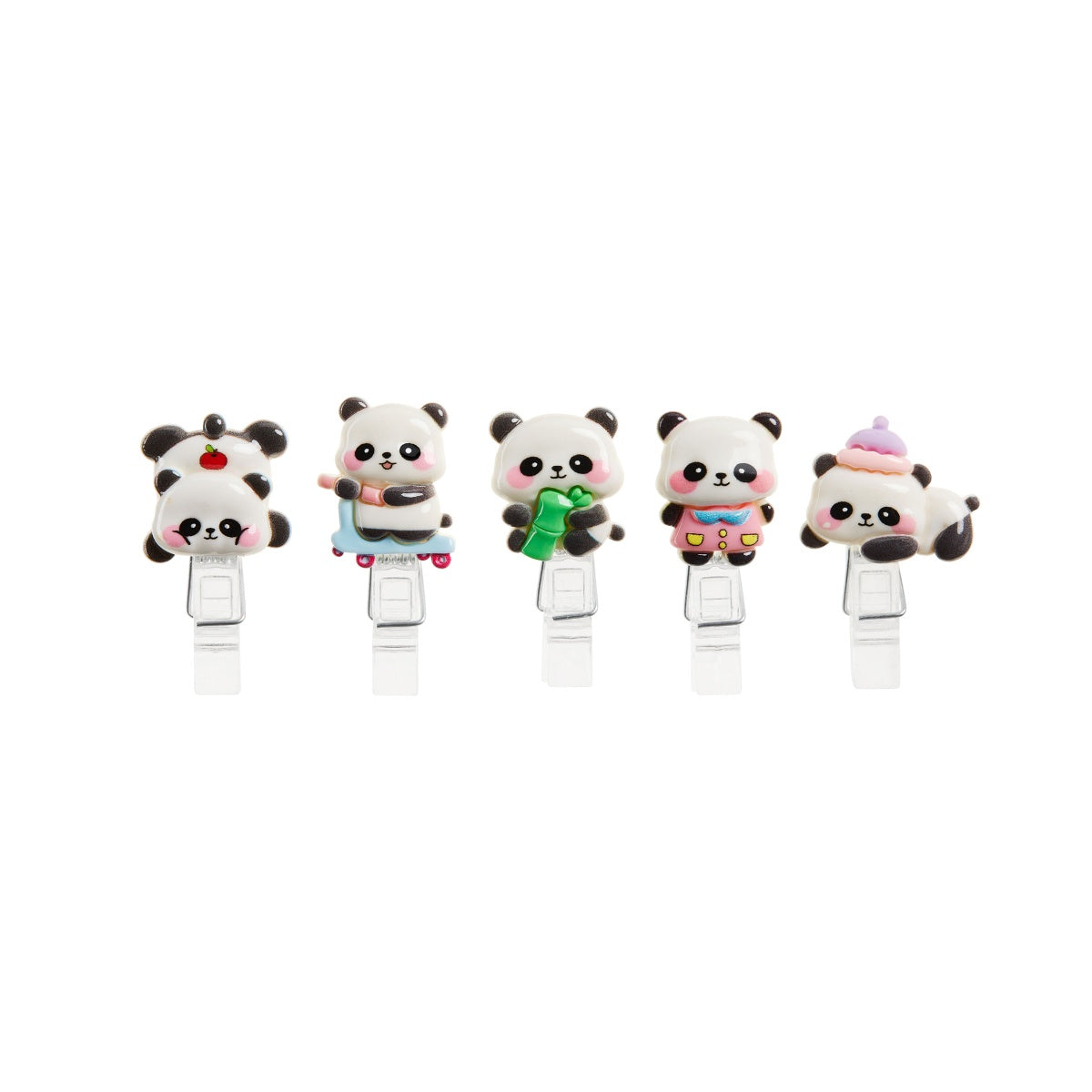 Conjunto 5 Mini Molas BACK2FUN Clip & Calm Panda