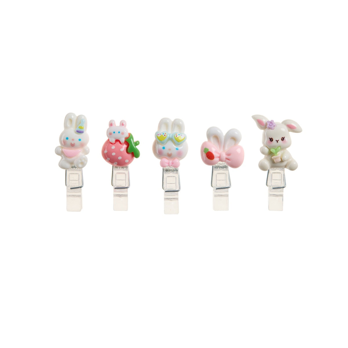 Conjunto 5 Mini Molas BACK2FUN Clip & Calm Coelho