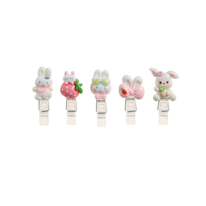 Conjunto 5 Mini Molas BACK2FUN Clip & Calm Coelho