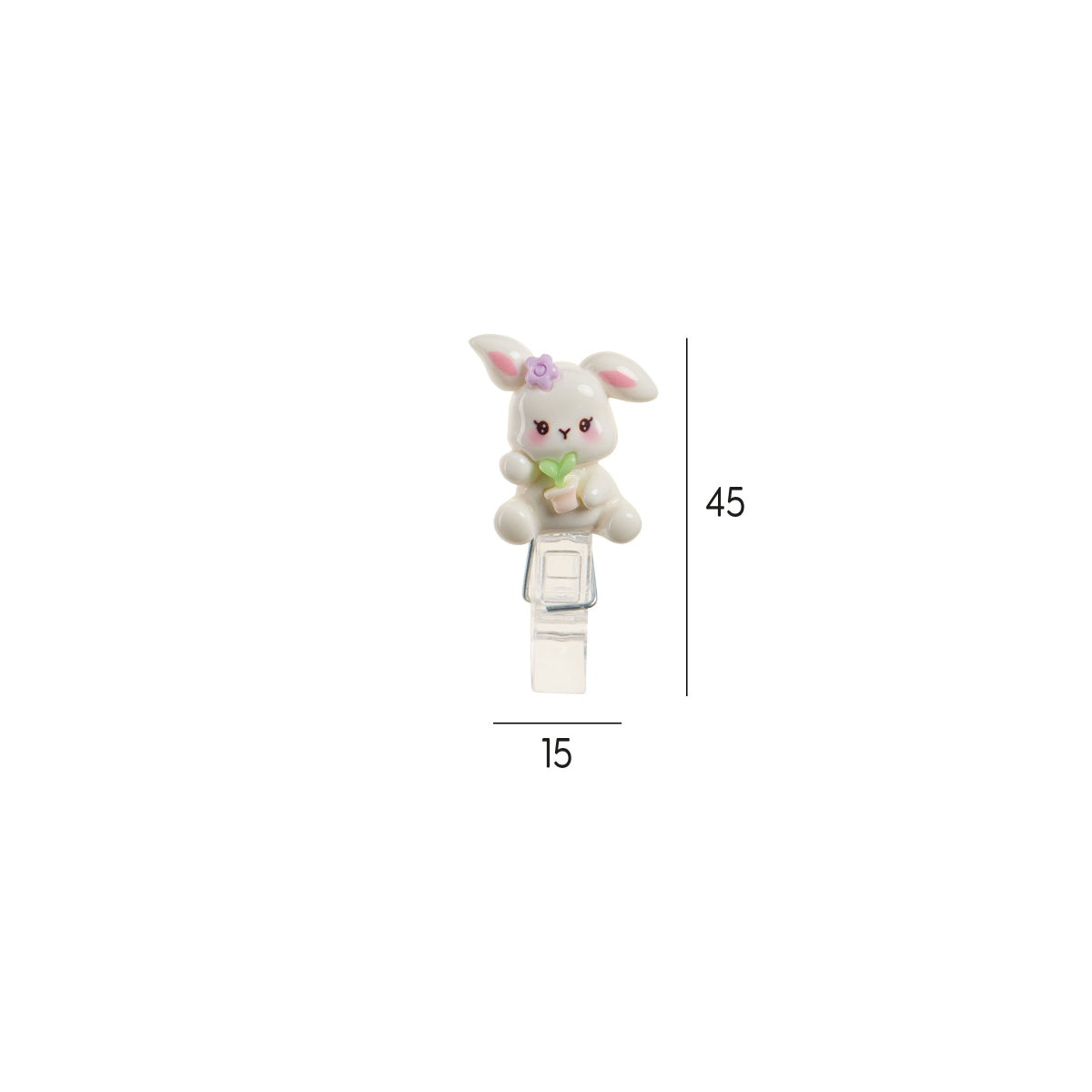 Conjunto 5 Mini Molas BACK2FUN Clip & Calm Coelho
