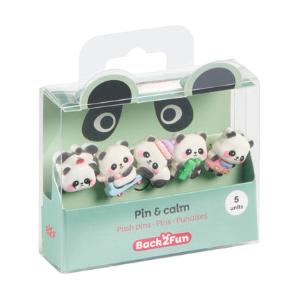 Conjunto 5 Pioneses BACK2FUN Clip & Calm Panda