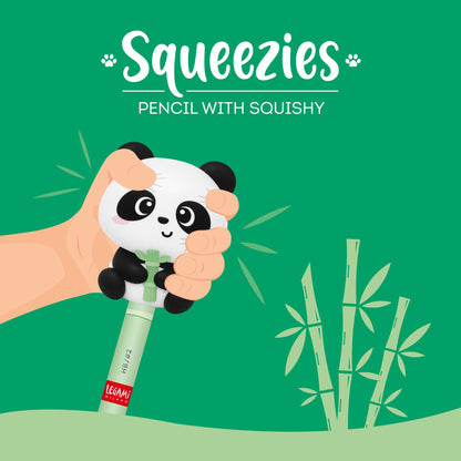 Lápis HB Squeezies Panda Legami | Lápis Escolar com Boneco Squishy para Escrita e Desenho
