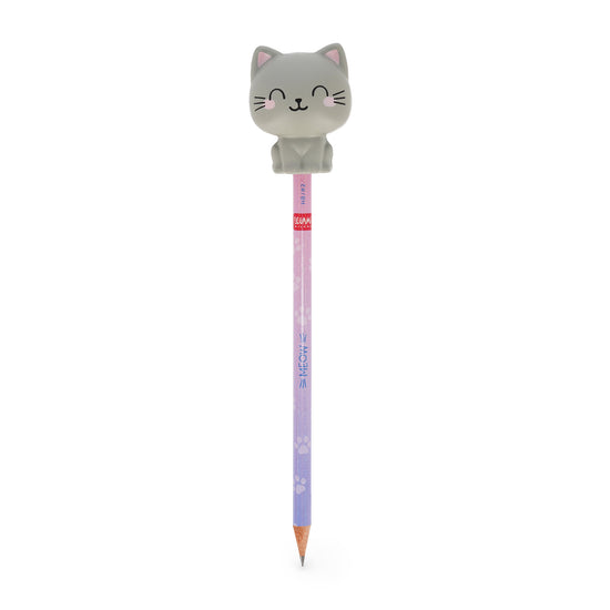 Lápis HB Squeezies Kitty Legami | Lápis Escolar com Boneco Squishy para Escrita e Desenho