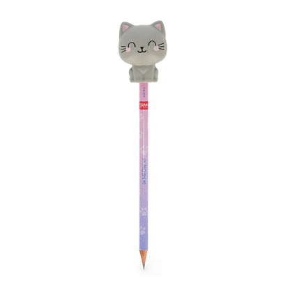 Lápis HB Squeezies Kitty Legami | Lápis Escolar com Boneco Squishy para Escrita e Desenho