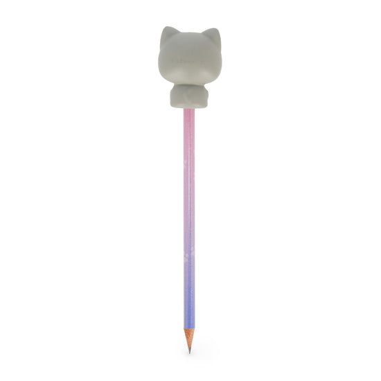 Lápis HB Squeezies Kitty Legami | Lápis Escolar com Boneco Squishy para Escrita e Desenho