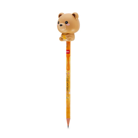 Lápis HB Squeezies Teddy Bear Legami | Lápis Escolar com Boneco Squishy para Escrita e Desenho
