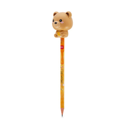 Lápis HB Squeezies Teddy Bear Legami | Lápis Escolar com Boneco Squishy para Escrita e Desenho