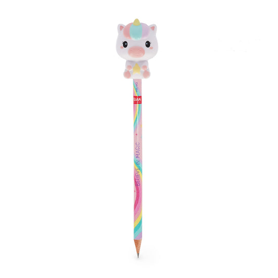 Lápis HB Squeezies Unicorn Legami | Lápis Escolar com Boneco Squishy para Escrita e Desenho