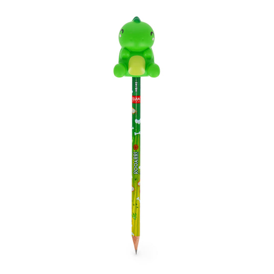 Lápis HB Squeezies Dino Legami | Lápis Escolar com Boneco Squishy para Escrita e Desenho