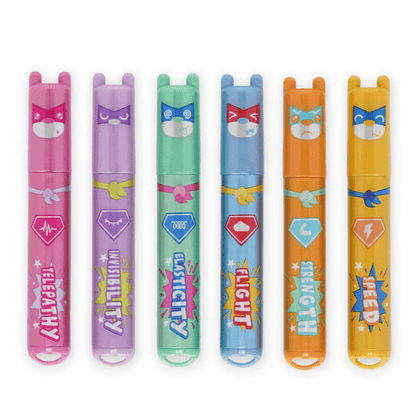 Conjunto de 6 Mini Marcadores - Teddy's Superpower Legami