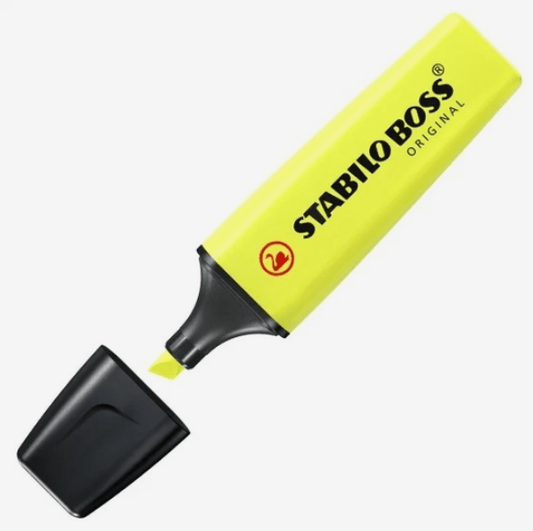 Sublinhador Stabilo Boss Fluorescente Amarelo 70/24