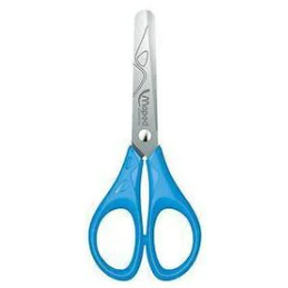 Tesoura 13cm escolar redonda azul MAPED