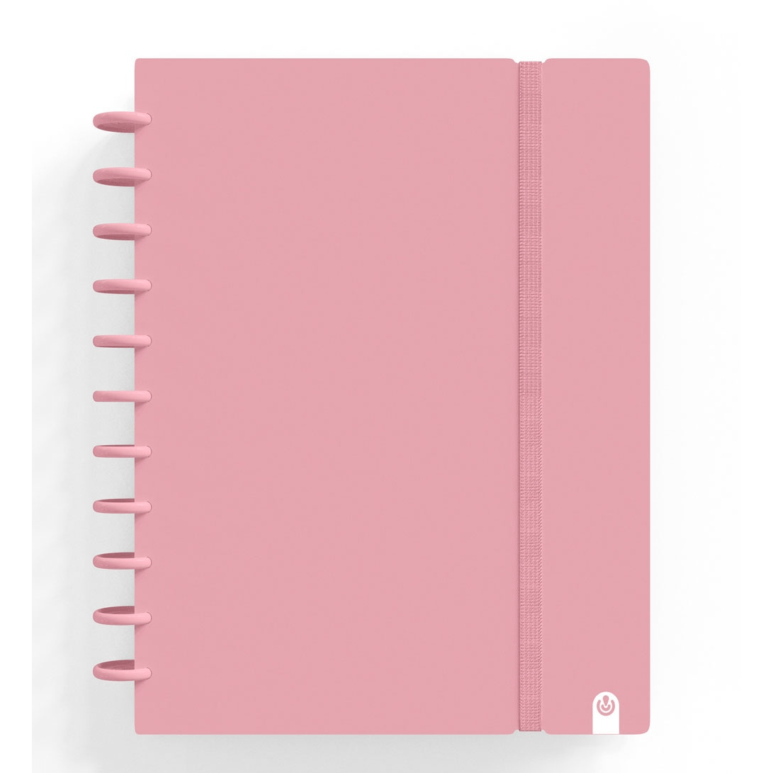Caderno Carchivo Ingeniox A4 Pautado 80fl 100g Foam C/Elastico Rosa Pastel