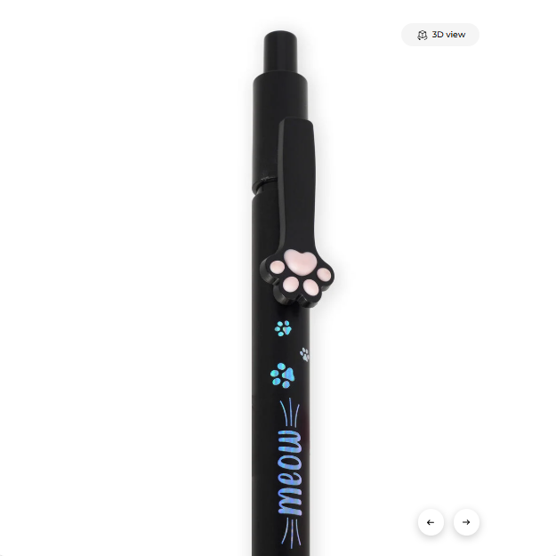Esferográfica Legami Meow Tinta Preta | Caneta de Gel Escolar para Escrita e Apontamentos