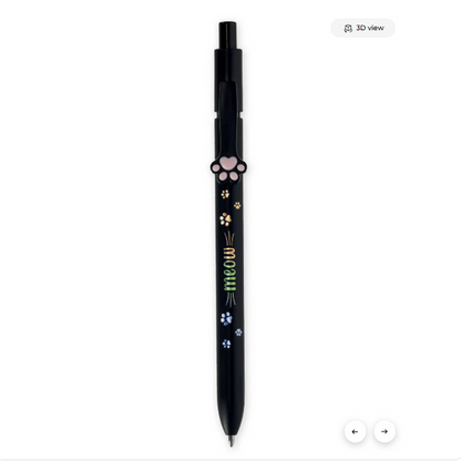 Esferográfica Legami Meow Tinta Preta | Caneta de Gel Escolar para Escrita e Apontamentos