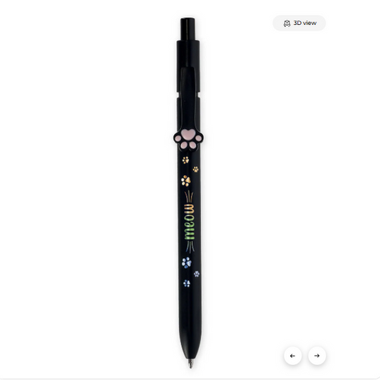 Esferográfica Legami Meow Tinta Preta | Caneta de Gel Escolar para Escrita e Apontamentos