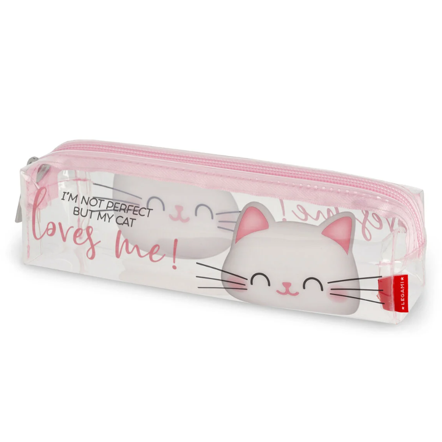 Estojo transparente Gato Legami