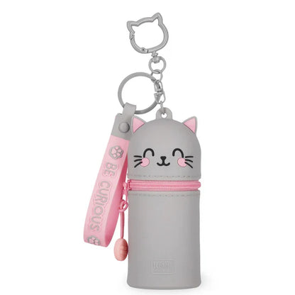 Porta-moedas com Porta-chaves Gato Kitty Mini Kawaii Legami