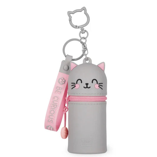 Porta-moedas com Porta-chaves Gato Kitty Mini Kawaii Legami