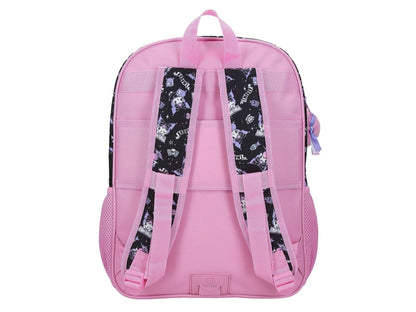 Mochila Escolar Sanrio Kuromi Fortune Telling com Carrinho 16L | Mochila Infantil com Rodas